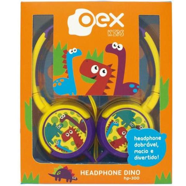 HP300 Headphone Dino Infantil - Oex Kids
