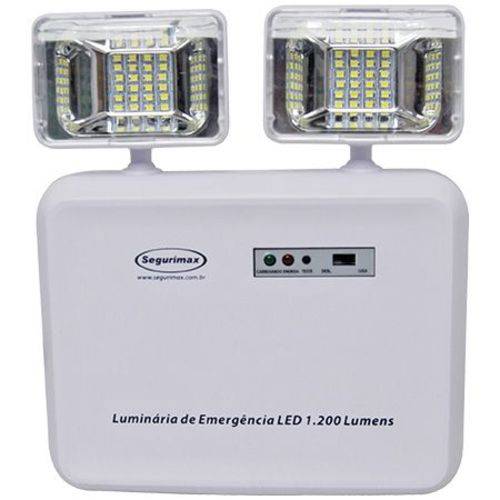 Iluminação de Emergência Led 1.200 Lumens 2 Fárois - Predial