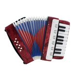 Instrumento De Acordeão Para Piano Baixo IRIN 17 Key 8 Para Desempenho Vermelho
