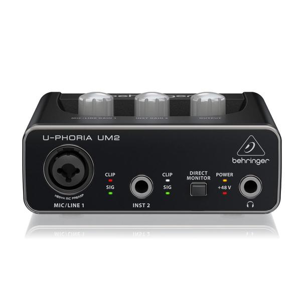 Interface de Áudio U-Phoria UM2 Behringer USB 16-Bit/48 KHZ