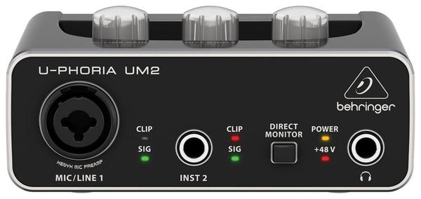 Interface de Áudio U-phoria UM 2 - Behringer