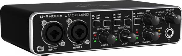 Interface de Áudio - UMC204HD - Behringer