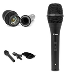 Iplug-m (black)-microfone Condensador Icon De Mão Com Fio Cabo Xlr-p2 E Bolsa P/ Uso Profissional