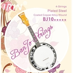 IRIN 4 Pcs BJ10 da corda do banjo banhado aço revestido de cobre Liga de Feridas ADGC
