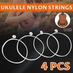 IRIN 4Pcs Nylon Ukulele Strings Concert Series Four Tuning Ukulele Strings White