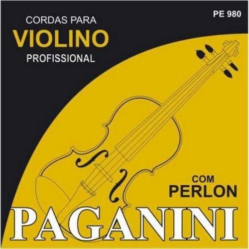 Jogo Cordas Violino C/ Perlon Pe980 Profissional Paganini