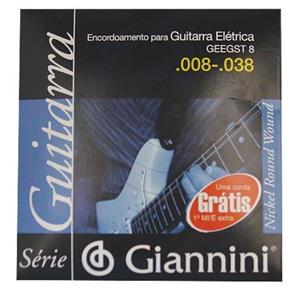 Jogo de Corda Giannini Geegst para Guitarra Elétrica Revestimento Cobre Prateado
