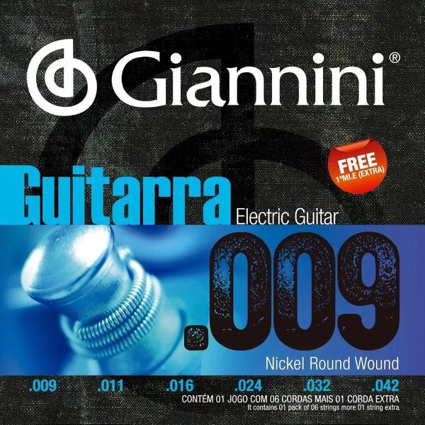 Jogo de Cordas Giannini Guitarra 0,09 Geegst9