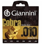 Jogo De Cordas Giannini Violao Cobra 0,10 Bronze Geefle