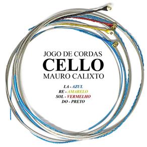 Jogo de Cordas Mauro Calixto Violoncelo Encordoamento Cello Padrão - 4/4