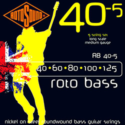 Jogo de Cordas para Baixo RB40-5 Bass - Rotosound
