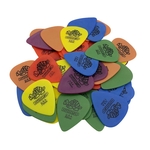 Kit 6 Palhetas Dunlop Tortex Coloridas para Guitarra, Violão, Ukulele, Cavaco e Baixo