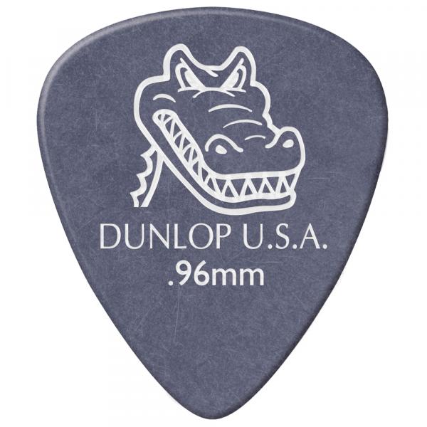 Kit 12 Palhetas Dunlop Gator Grip 0.96mm Azul para Guitarra Baixo Violão