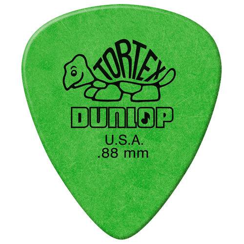 Kit 12 Palhetas Dunlop Tortex 0.88mm Verde para Guitarra Baixo Violão