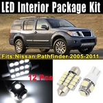 Kit 12pcs Luzes LED Branco Interior Dome Mapa Lâmpada para o Nissan Pathfinder 2005-2011 (7xT10-5-5050 + 5x31MM-12-3528)