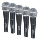 Kit 5 Microfones C/ Fio de Mão Csr 48-5 - Csr