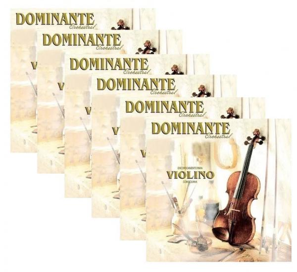 Kit 6 Encordoamento Cordas Violino Dominante Orchestral 89