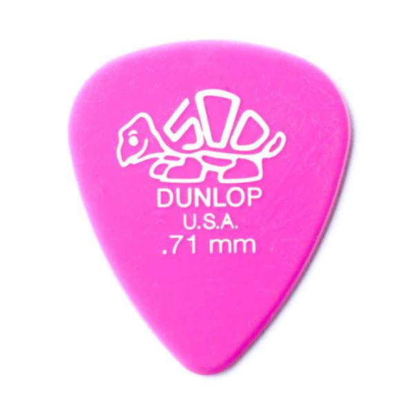 Kit 6 Palhetas Dunlop Delrin 500 0,71mm Rosa