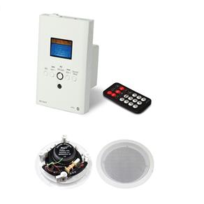 Kit Amplificador de Parede Bluetooth + Par de Caixas de Embutir Redondas - Boz Technology - 1444-1024