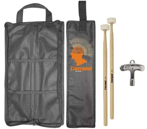 Kit Bag Com01 + Baqueta de Feltro Lf-s + Chave de Afinação - Liverpool