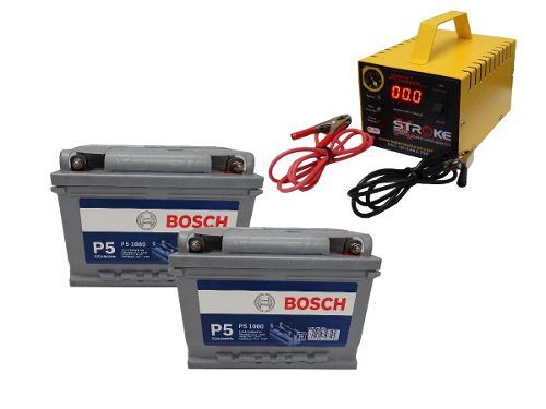 Kit 2 Bateria Bosch P5 1080 65ah Nobreak Carregador 5ah 24v - Bosch e Stroke Power