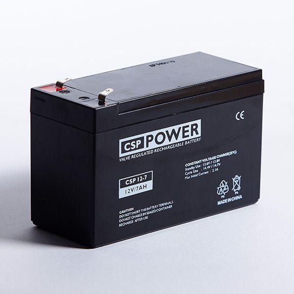 Kit 2 Bateria Recarregável para Nobreak CSP 12v 7A , Centrais Alarme ,Iluminação - Csp Power