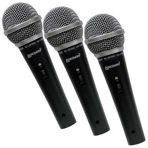 KiT C/3 Microfones Dinamicos Lexsen LM-1800