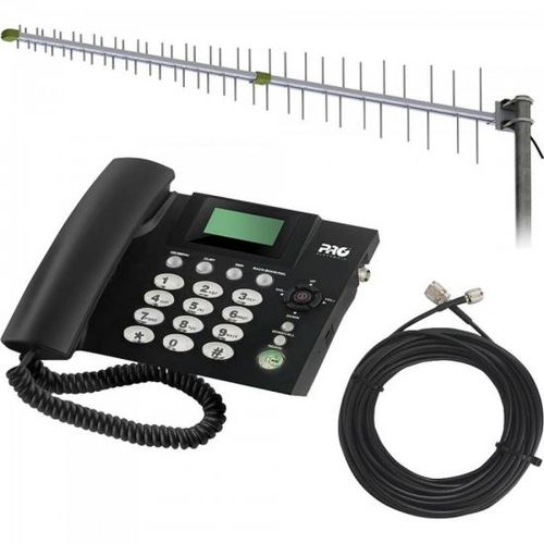 Kit Celular Fixo Proks-50100 Antena Cabo 12mm Proeletronic