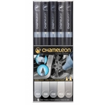 Kit Chameleon 5 canetas - Tons de Cinza
