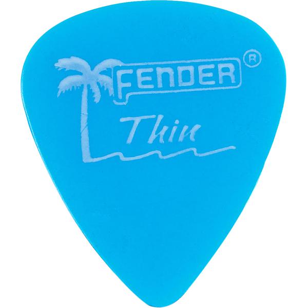 Kit com 12 Palhetas California Clear Fina Azul Fender - Fender