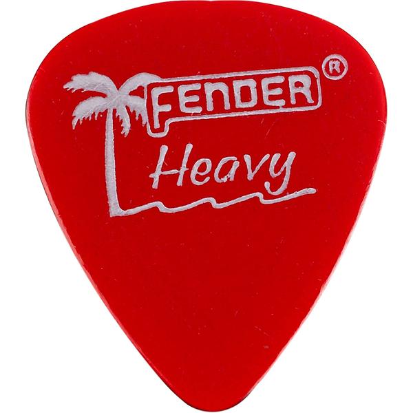 Kit com 12 Palhetas California Clear Grossa Vermelha Fender - Fender