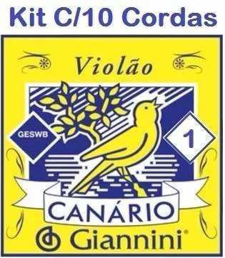Kit com 10 Cordas Avulsas Canário - Giannini