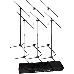 Kit com 6 Pedestais para Microfone Jam Stands e Bag Js-Mcfb6Pk Pedestal
