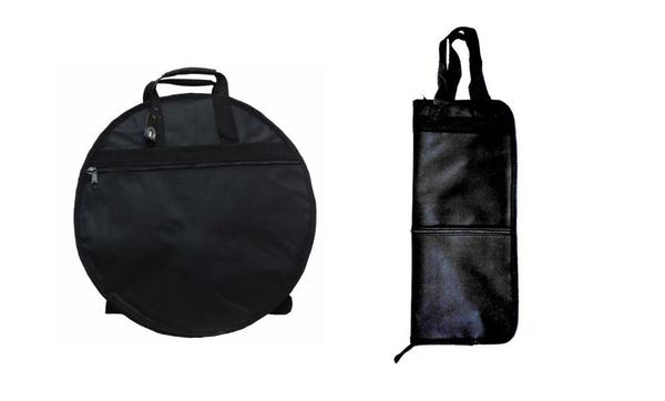 Kit com Bag para Prato Acolchoado e Bag para Baquetas - Melody