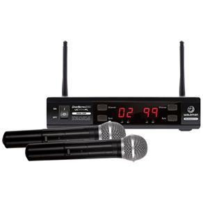 Kit com 2 Microfones + Receptor Wireless Uc2100pl Waldman