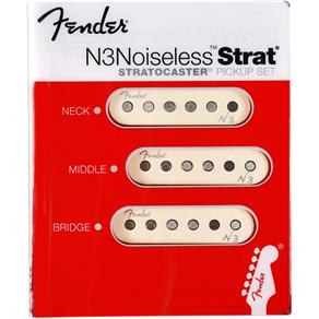 Kit com 3 Set de Captadores para Guitarra N3 Noiseless Straf Fender
