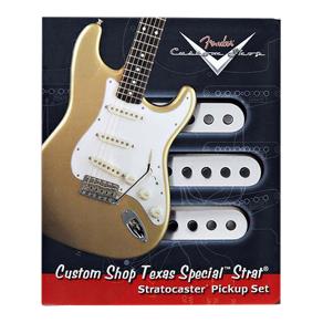 Kit com 3 Set de Captadores para Guitarra Texas Special Strat Branco Fender
