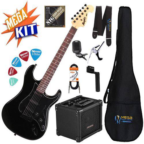 Kit Completo Guitarra Tagima Memphis Mg-32 Bk Preto