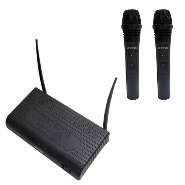 Kit Completo 2 Microfone Wireless Receptor Profissional Novo - Sound