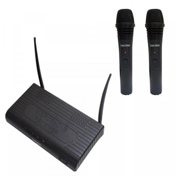 Kit Completo 2 Microfone Wireless Receptor Profissional Novo - Sy Eletrônicos