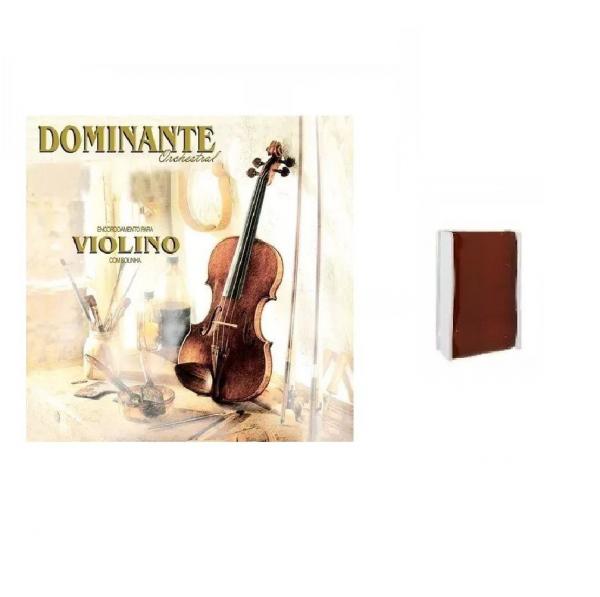 Kit Cordas Violino Dominante Orchestral + Breu Smart Smbr