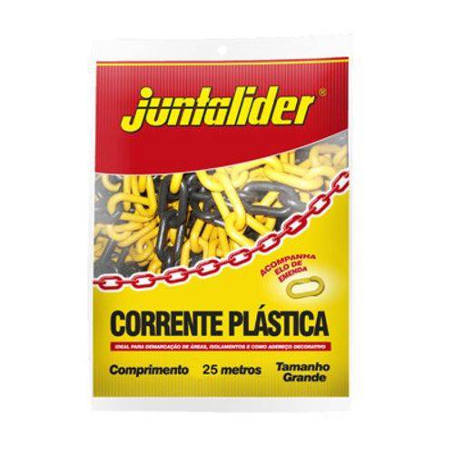 Kit Corrente Plástica Amarela e Preta Juntalider - com 25 Unidades