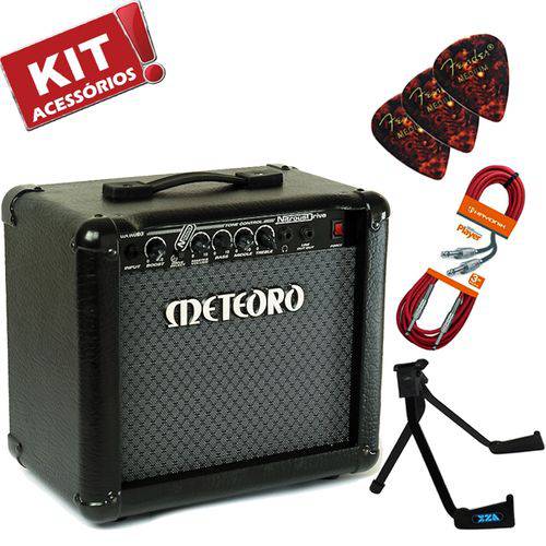 Kit Cubo Amplificador Guitarra Nd15 Nitrous Drive 15w Meteoro + Acessórios