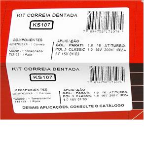 Kit de Correia Dentada Gol / Parati / Ibiza - Gates Ks107