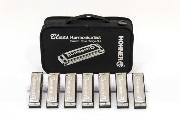 Kit de Gaitas Hohner Blues Band 7 Harmonicas Set - com Estojo