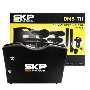 Kit de Microfone Condensador SKP P/ Bateria 7 Peças DMS7-II