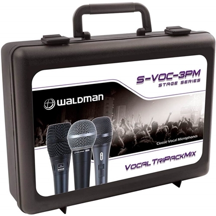 Kit de Microfones 3 Peças Pack Stage S-3pm Waldman