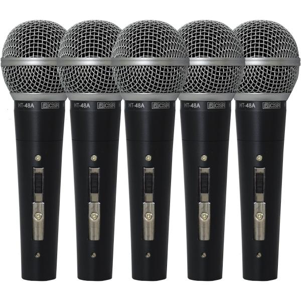 Kit de Microfones Vocal 5 Pçs. com Chave HT-48 - CSR