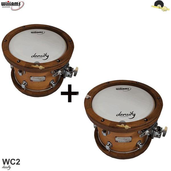 Kit de Peles Williams Density - WC2 Filme Duplo Coated 6 e 8 - Williams Drumheads