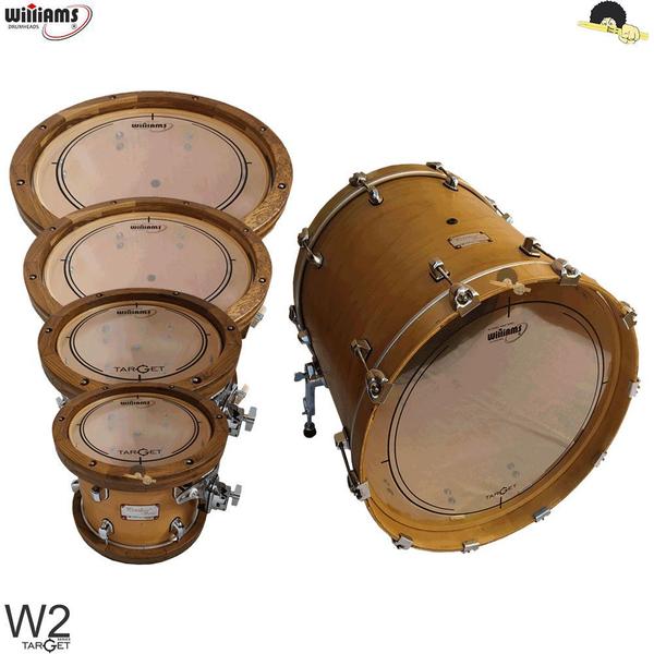 Kit de Peles Williams Target - W2 Duplo Filme Clear - 10/12/14/16/20 - Williams Drumheads